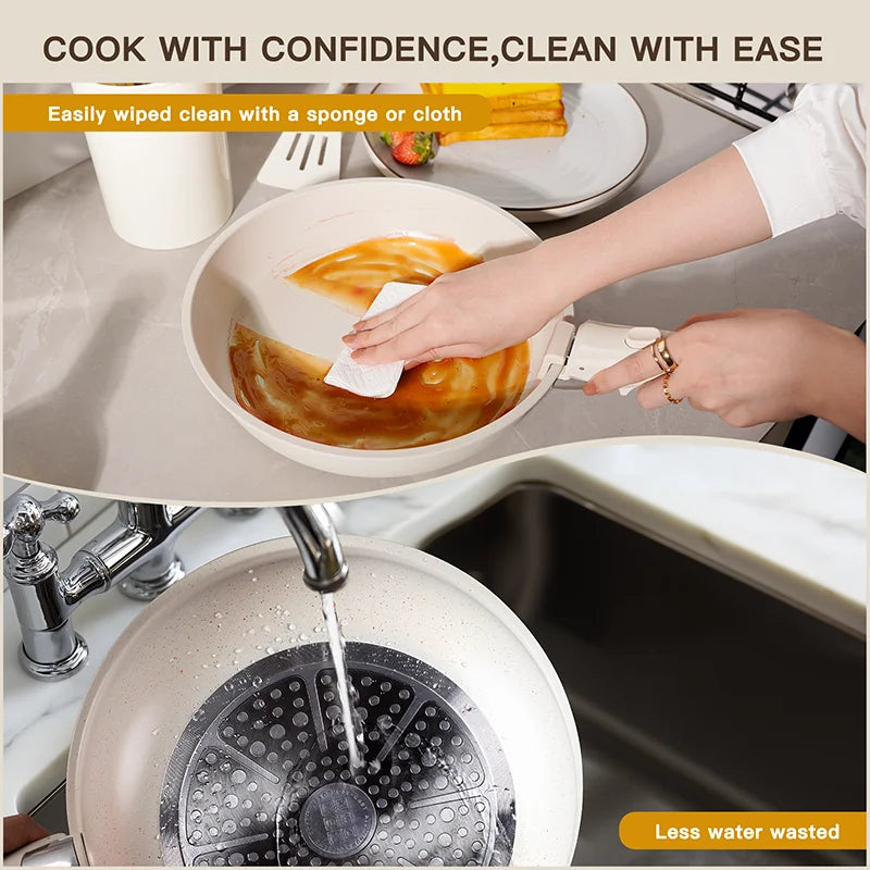 21 Piece Ceramic Cookware Set Non Stick Pot and Pan set.