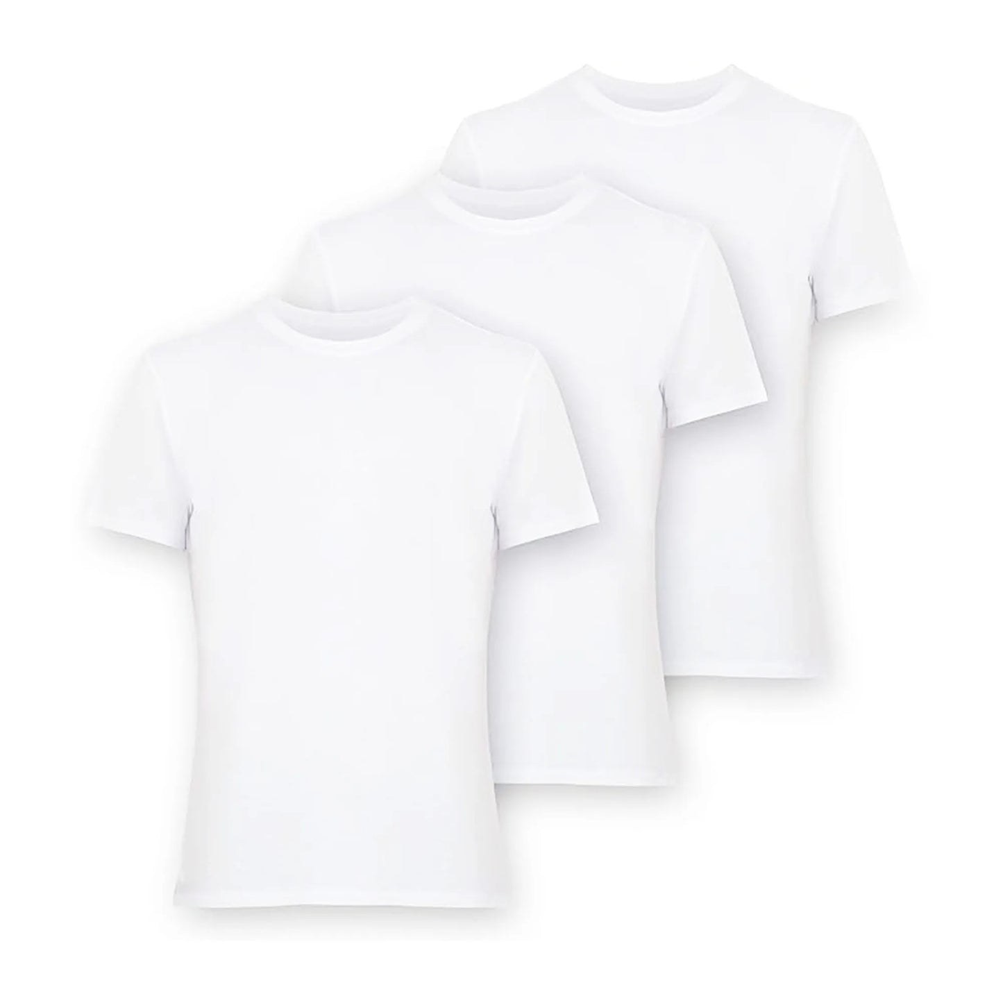 Men Bamboo Crewneck Undershirt Tees Moisture Wicking 3 Pack