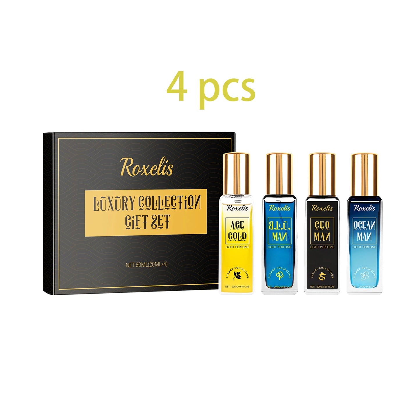 Roxelis Men Luxury Perfume Gift Set for Lasting Fragrance Charming Male Perfume Set