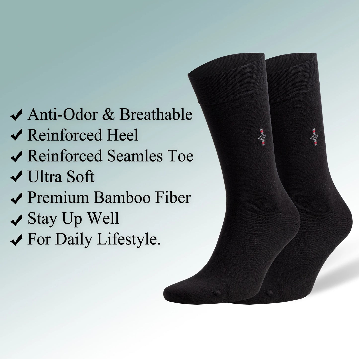 Bamboo Men's Dress Socks 3 Pairs