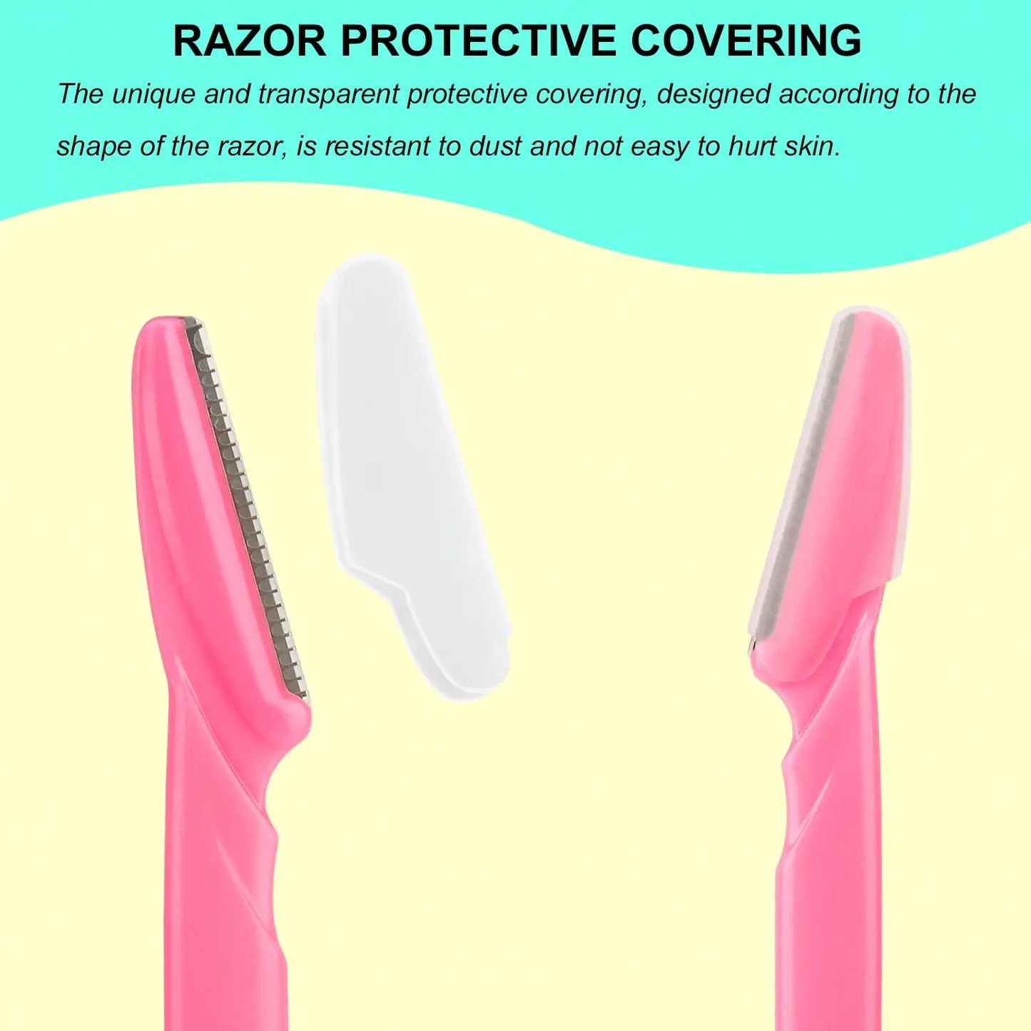 66 Eyebrow Razor for Women and Men, Eyebrow Hair Trimmer and Shaver with Protective Cover