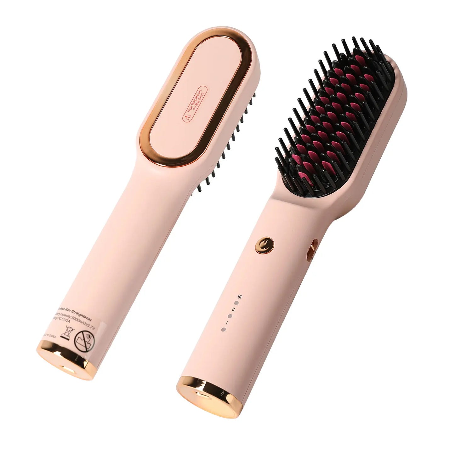 Portable Thermal Round Brush, LCD Display with Adjustable Temperature, Auto Shut-Off