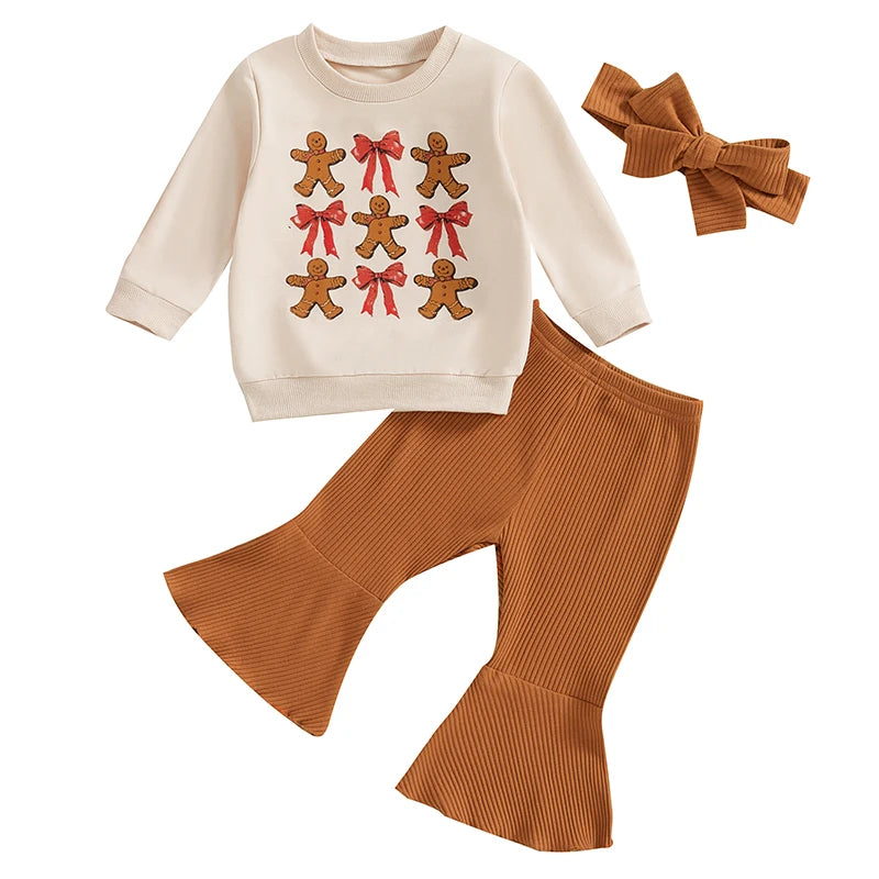 Girl Winter Clothes Print Hooded Jacket and Leggings and Matching Headband Set