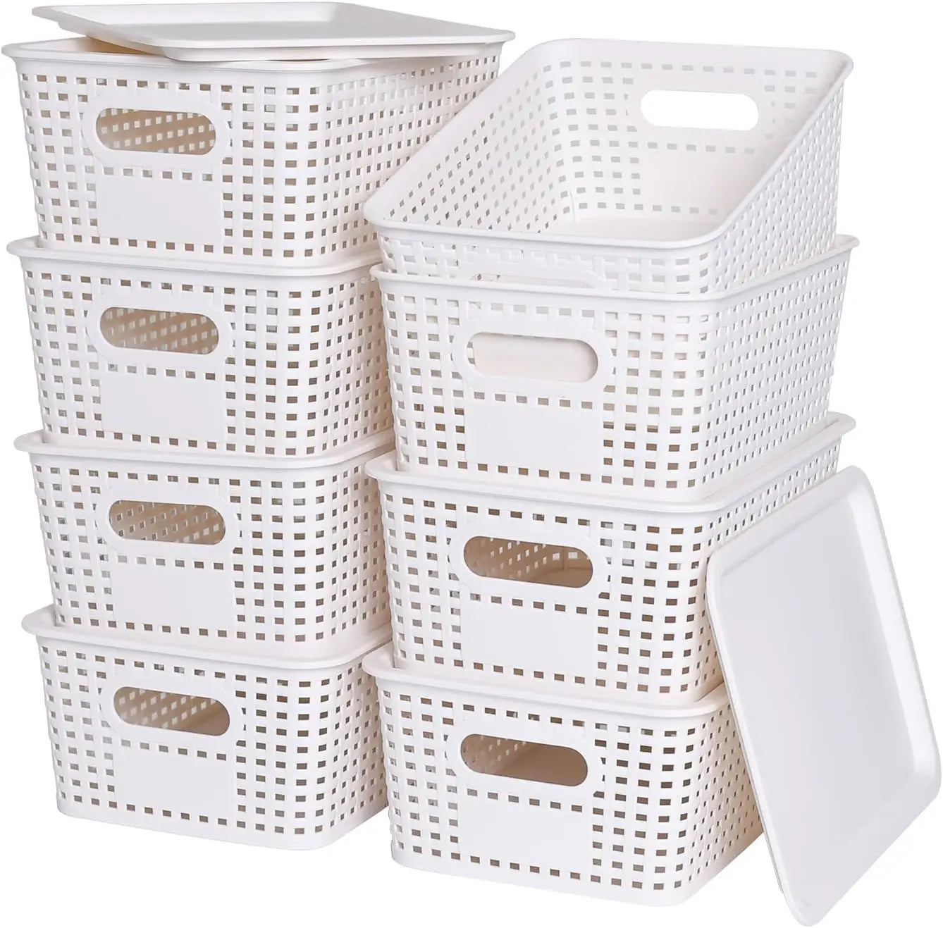 Stackable Storage Bins with Lids