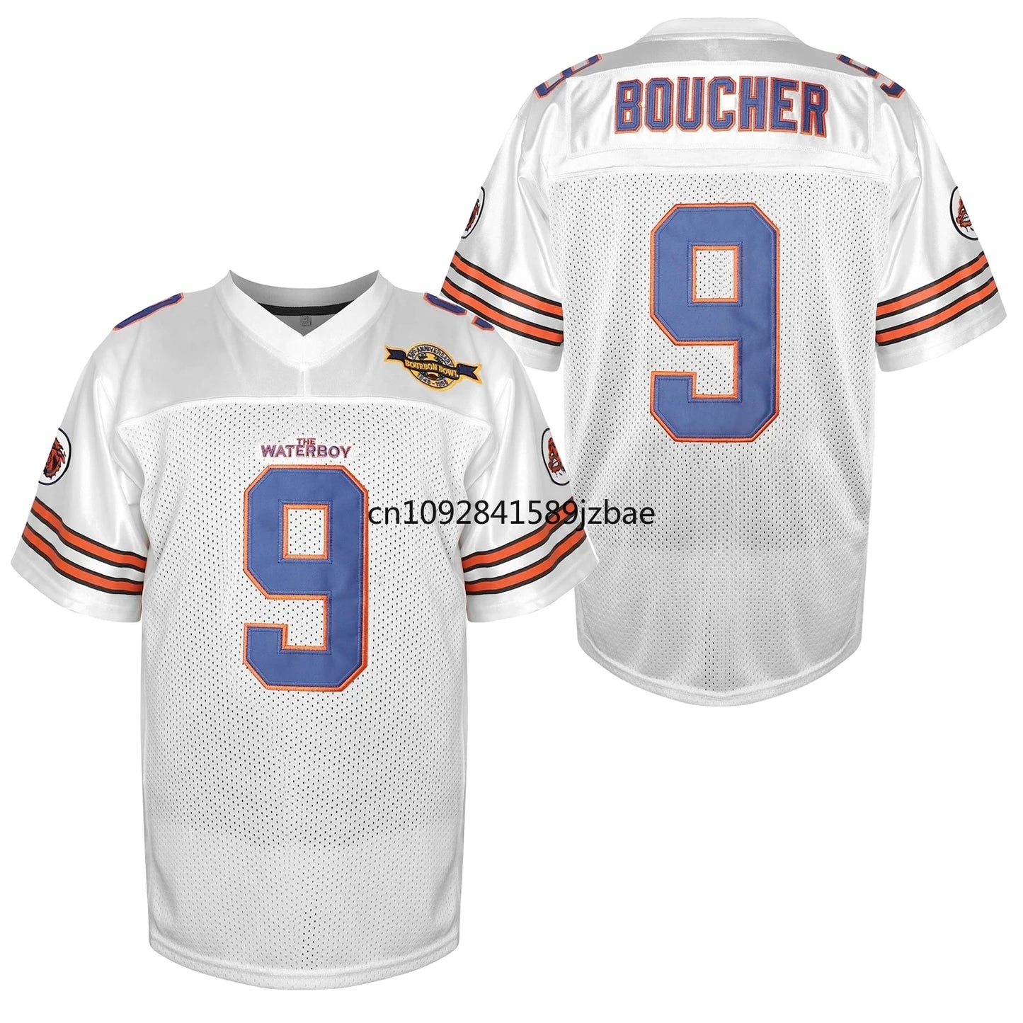 Bobby Boucher #9 Football Jersey, 50th Anniversary Adam Sandler Movie, Mud Dogs Bourbon Bowl Sports Shirts