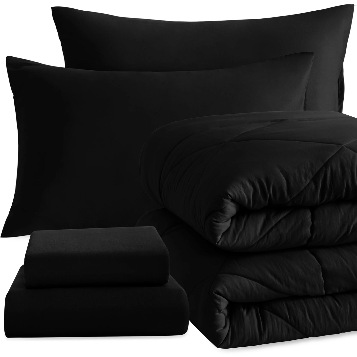 5 Piece Bed in a Bag, Includes Comforter, Fitted Sheet, Top Sheet and Pillowcases