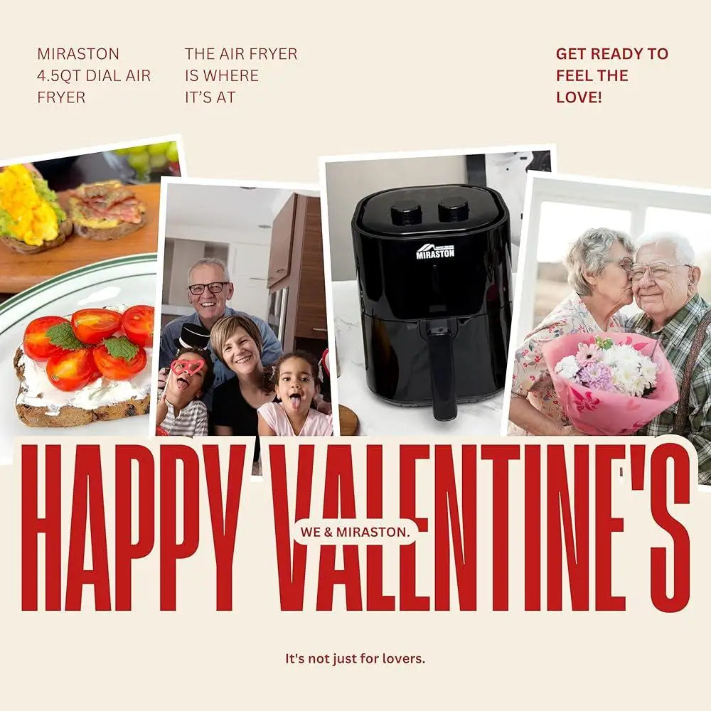 4.5QT Air Fryer Auto Shut-off Reminder Healthy Cooking Non-stick and Easy to Clean