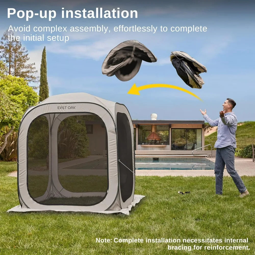 Pop-Up, Portable Canopy Instant Screen Tent 4 x 4 FT with Carry Bag for Patio, Backyard & Outdoor