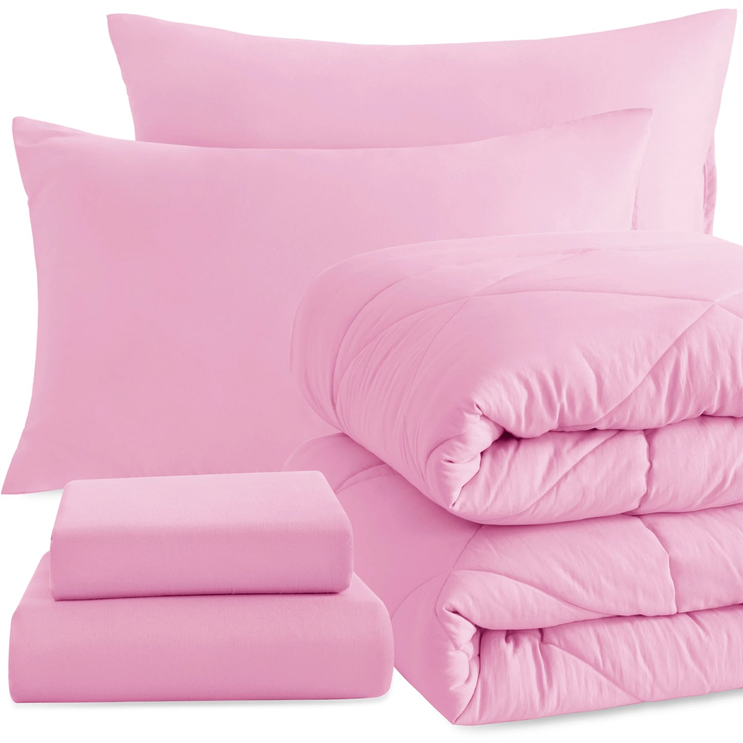 5 Piece Bed in a Bag, Includes Comforter, Fitted Sheet, Top Sheet and Pillowcases