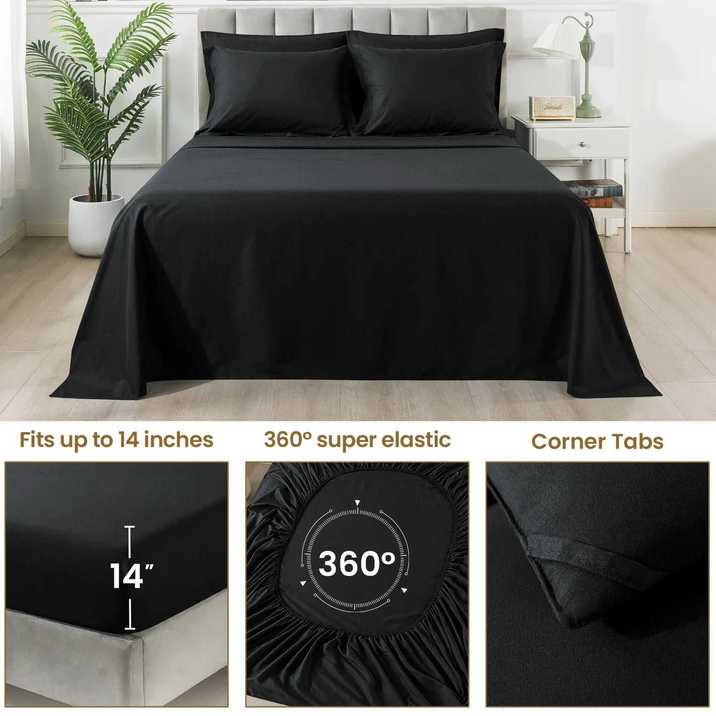 7 Pieces Reversible Bed in a Bag Set with Soft Quilted Lightweight Comforter