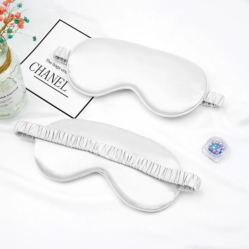 Double sided silk blackout sleep mask and travel relaxation, healthy sleep shield soft eye protection