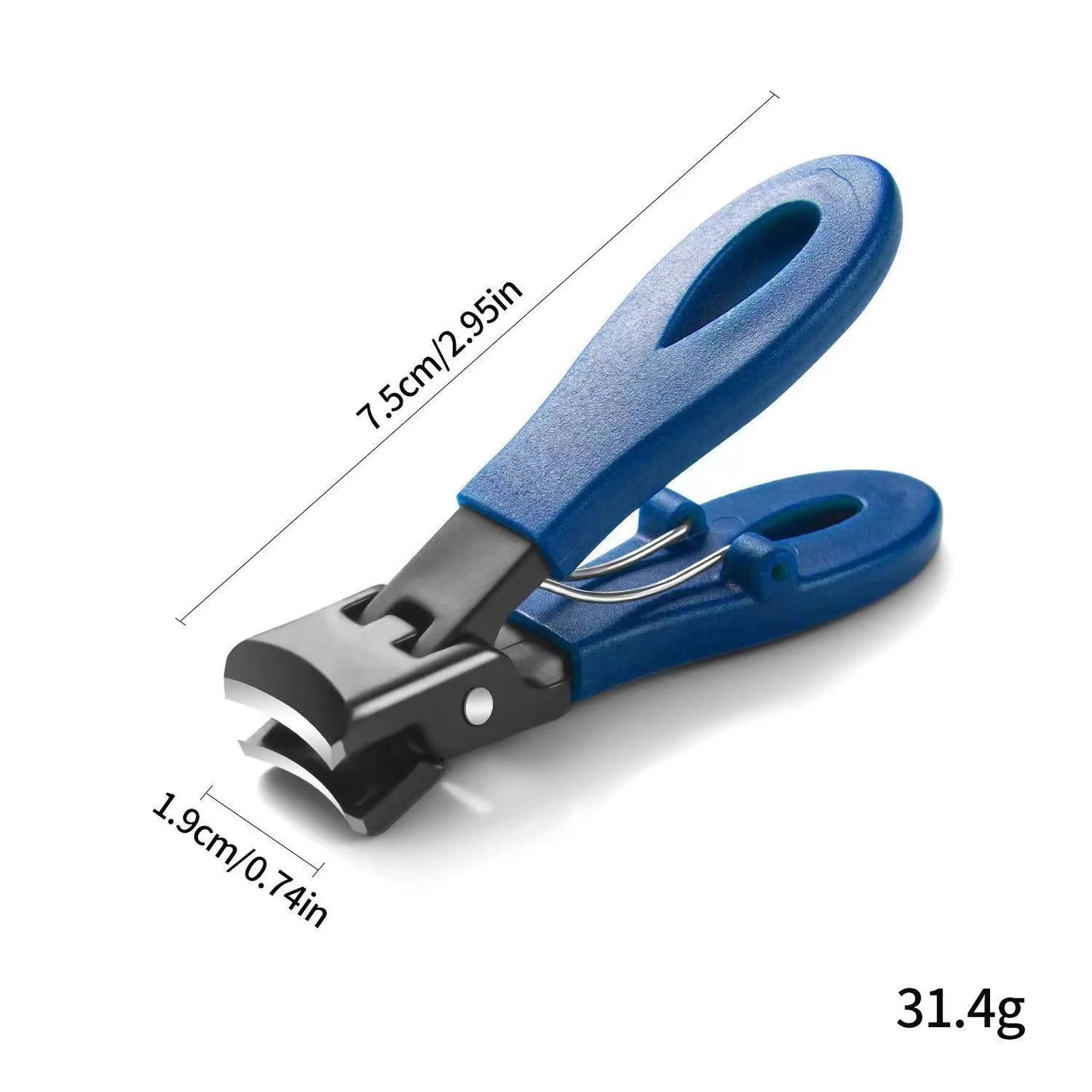 1pc Nail Clippers with Wide Jaw Opening Anti Splash Toes Fingernail Trimmers