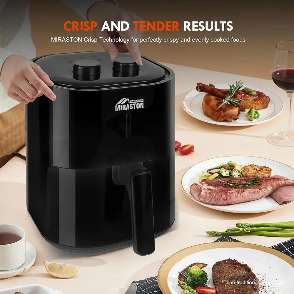 4.5QT Air Fryer Auto Shut-off Reminder Healthy Cooking Non-stick and Easy to Clean
