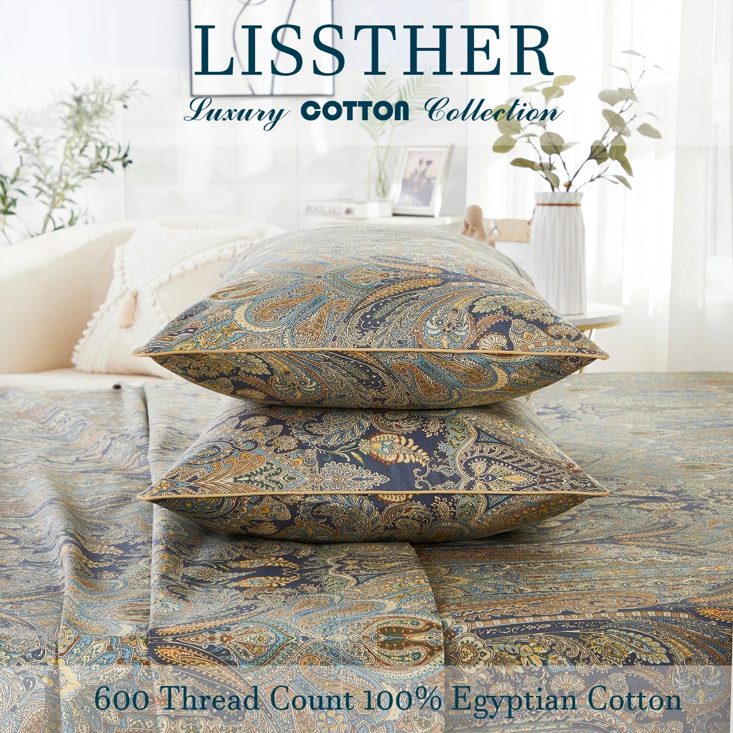 3pcs 600CT 100% Egyptian Cotton Comfort Set