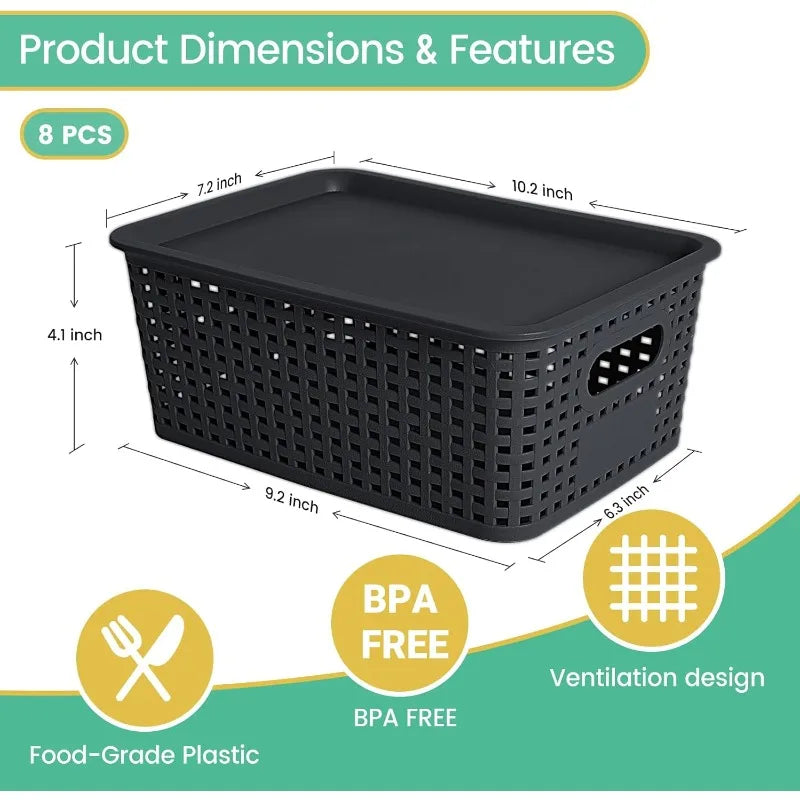 Stackable Storage Bins with Lids