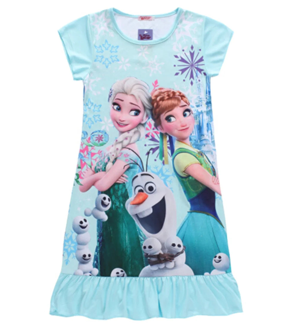 Frozen Pajamas Night Gown Dress