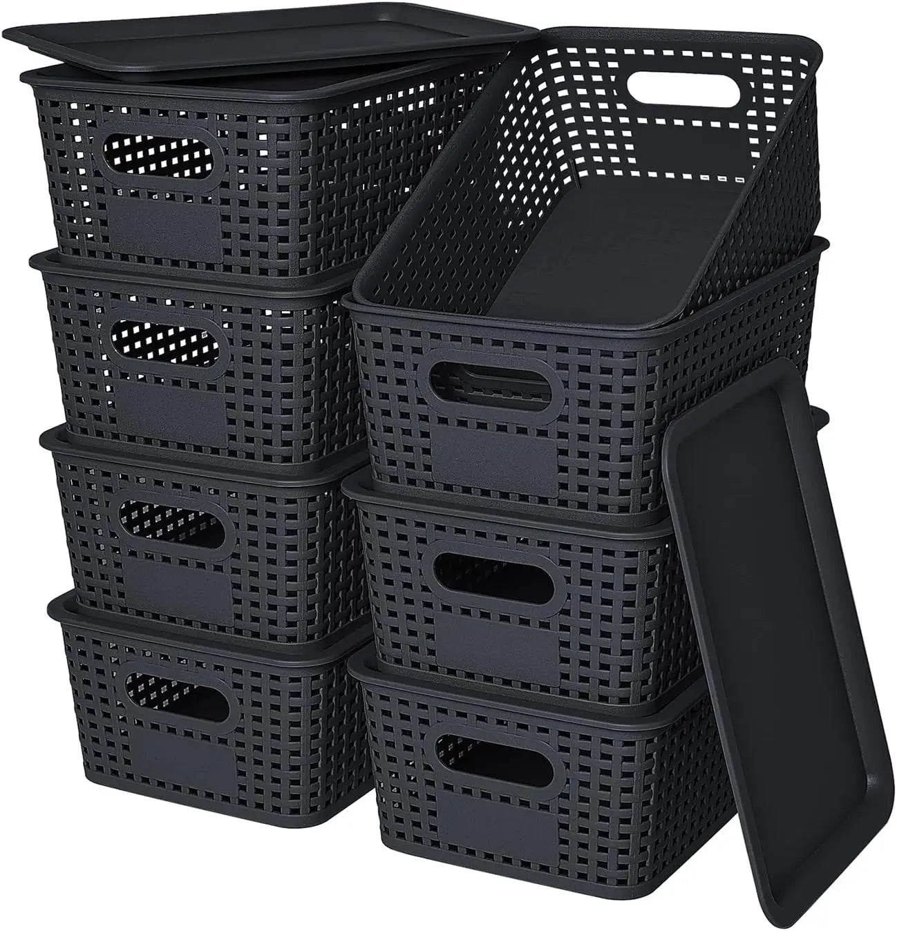 Stackable Storage Bins with Lids