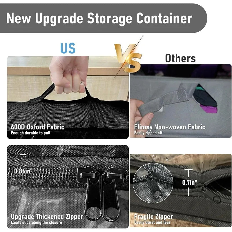Under Bed Rolling Storage with Large Capacity