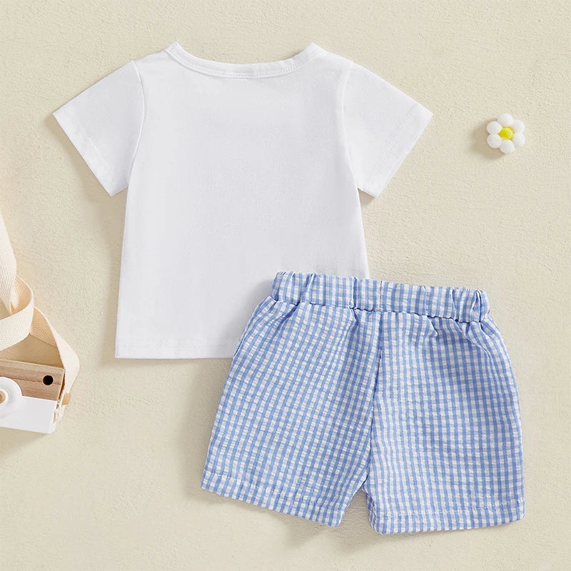 Short Sleeve T-Shirt and Elastic Waist Shorts Toddler 2 Piece Set