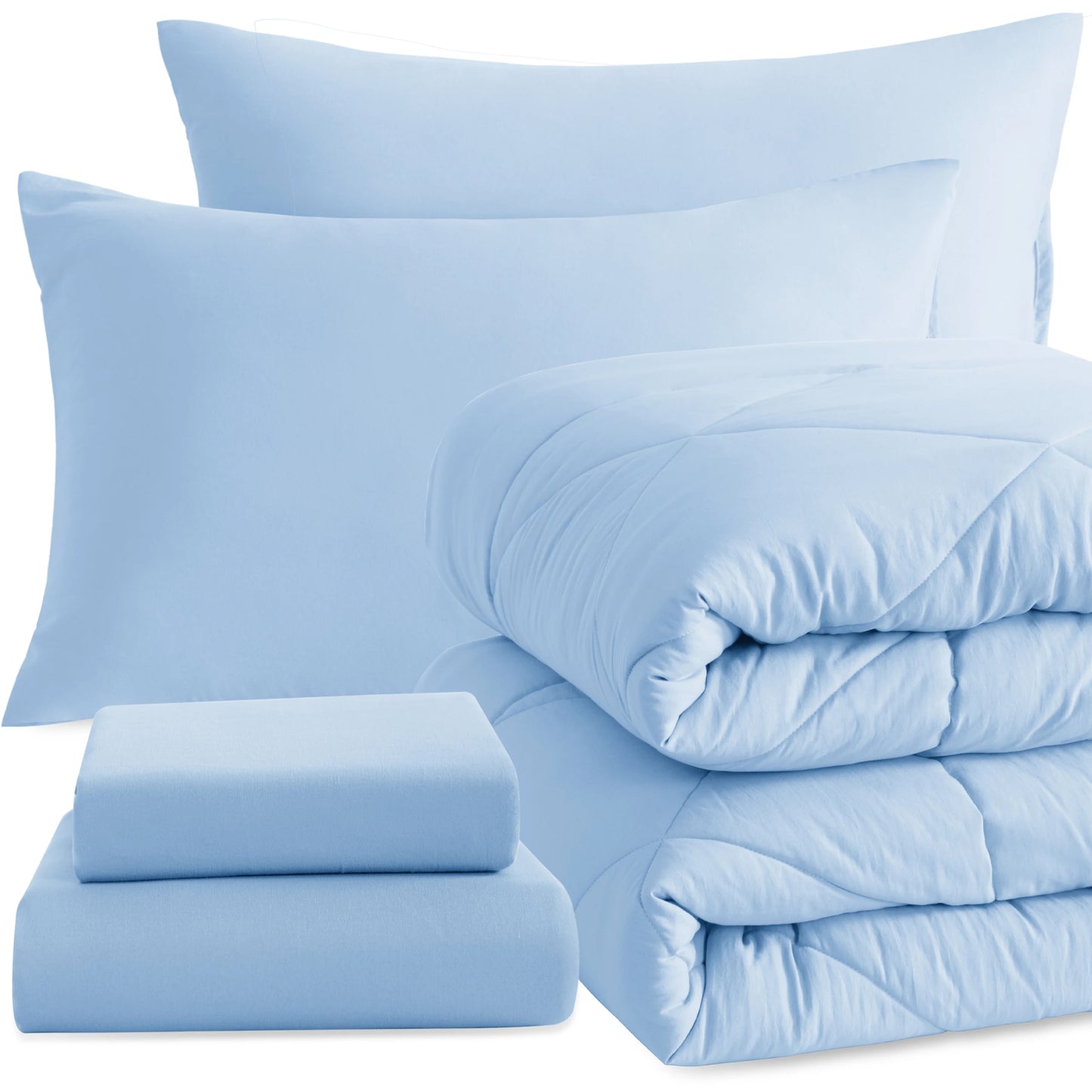 5 Piece Bed in a Bag, Includes Comforter, Fitted Sheet, Top Sheet and Pillowcases