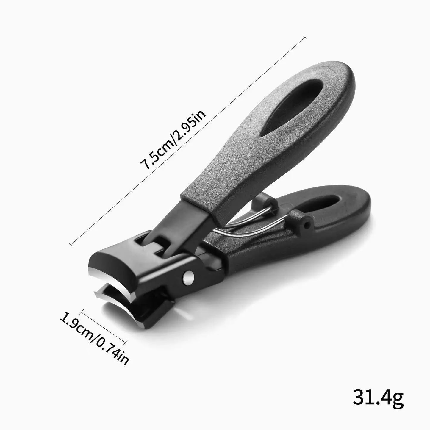 1pc Nail Clippers with Wide Jaw Opening Anti Splash Toes Fingernail Trimmers