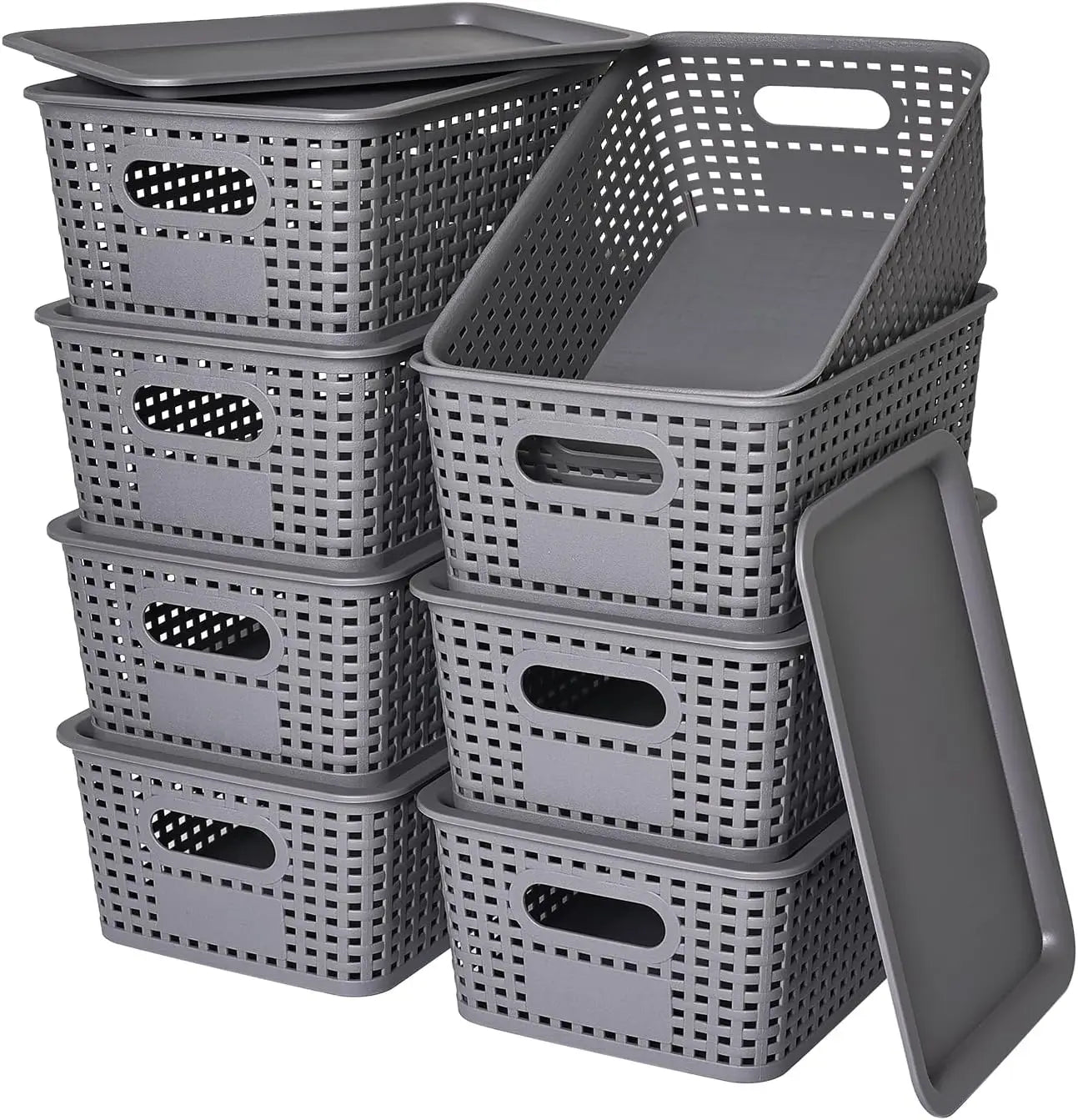 Stackable Storage Bins with Lids