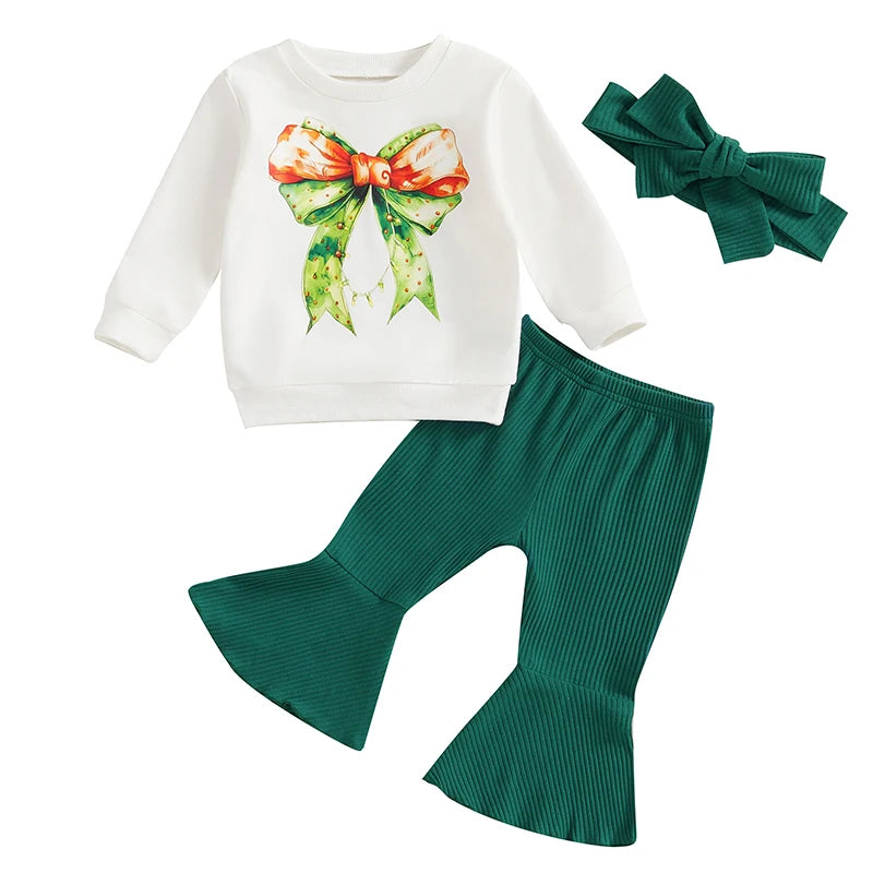 Girl Winter Clothes Print Hooded Jacket and Leggings and Matching Headband Set