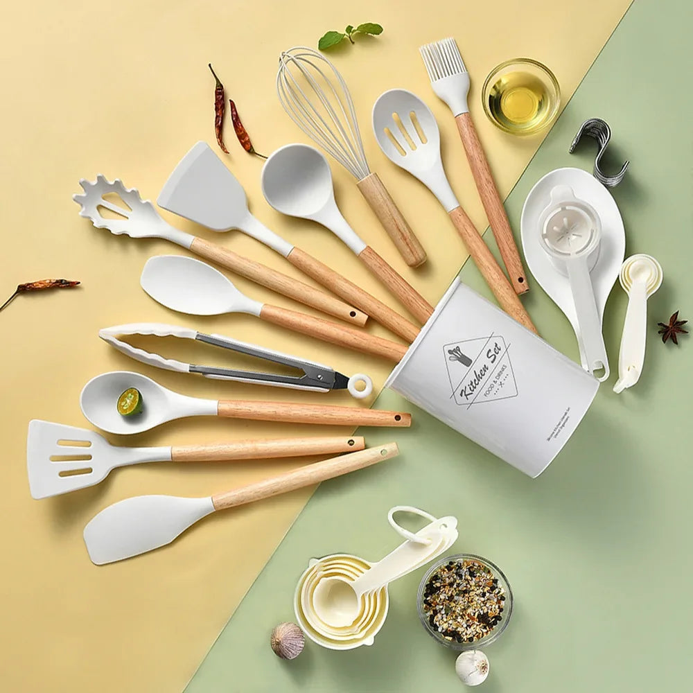 12PCS Silicone Kitchen Utensils Cooking Set Kitchenware