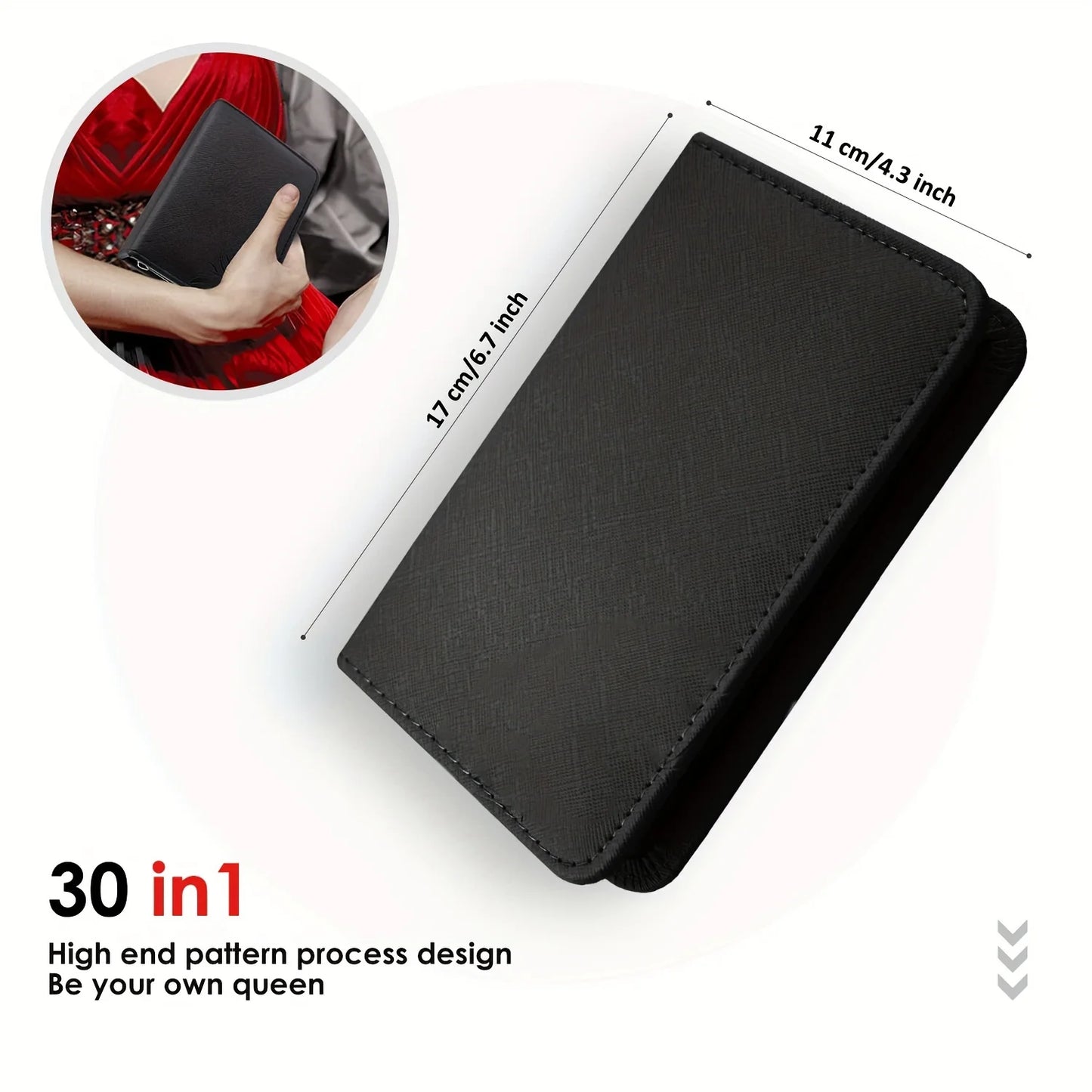 30-Piece Manicure, Pedicure Professional Nail Clipper Set Stainless Steel Black