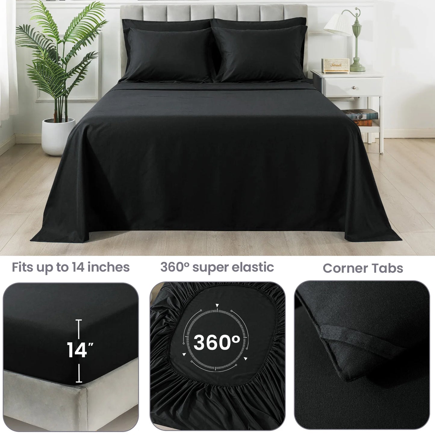 5-7 Pieces Bed in a Bag Set with Soft Quilted Lightweight Comforter and Sheets