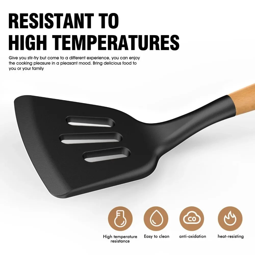 12PCS Silicone Kitchen Utensils Cooking Set Kitchenware