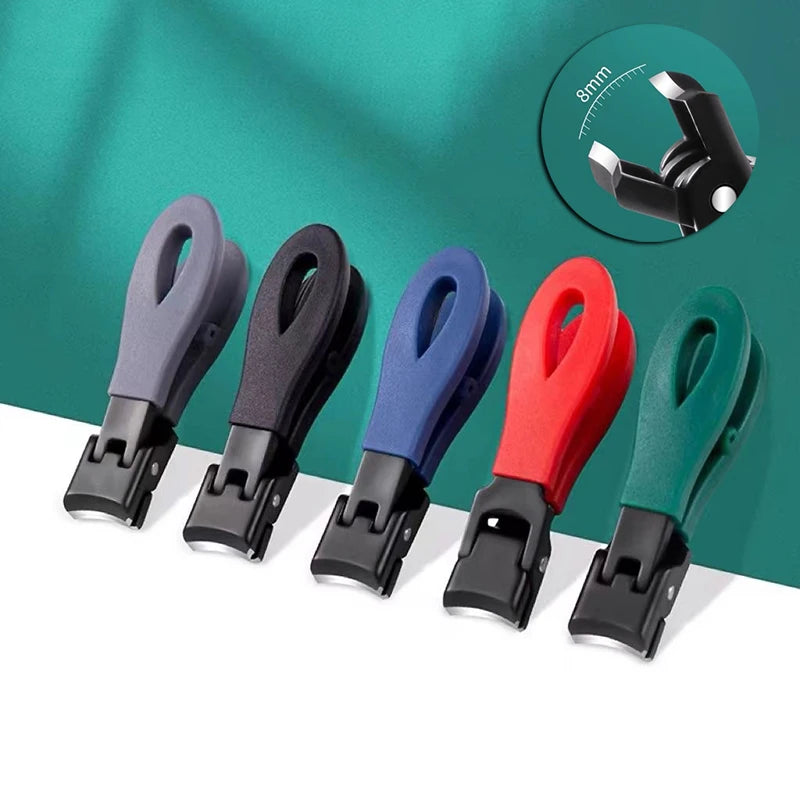1pc Nail Clippers with Wide Jaw Opening Anti Splash Toes Fingernail Trimmers