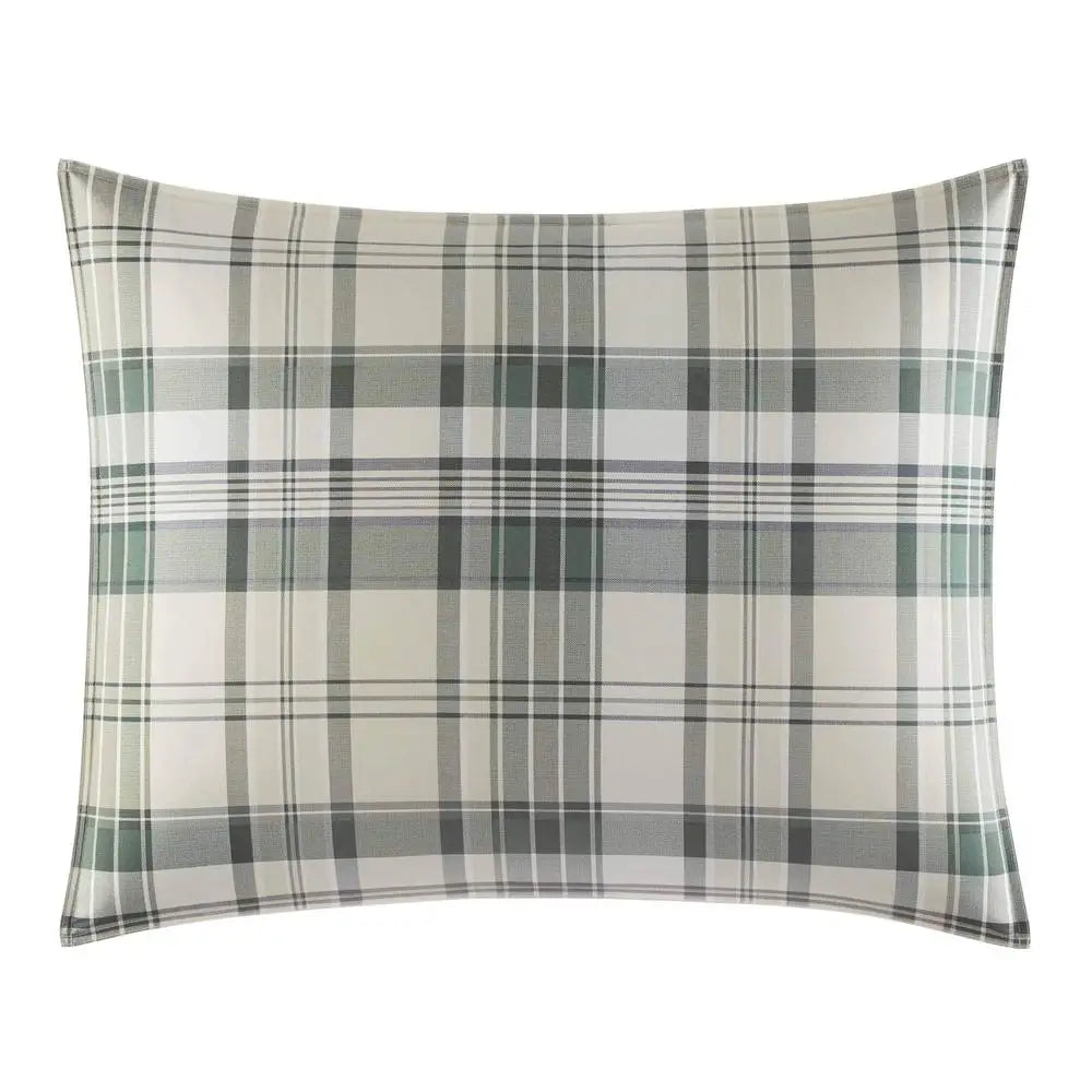 King Size Plaid Reversible Bedding with Matching Pillow Shams