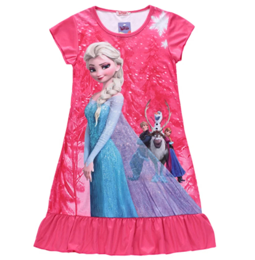 Frozen Pajamas Night Gown Dress