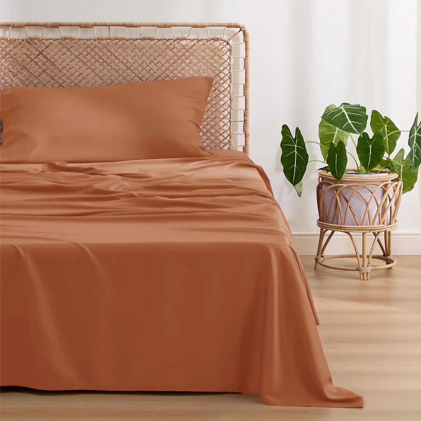 Bamboo, Deep Pocket Up to 16", Breathable & Soft, Hotel Luxury Silky Bedding Sheet