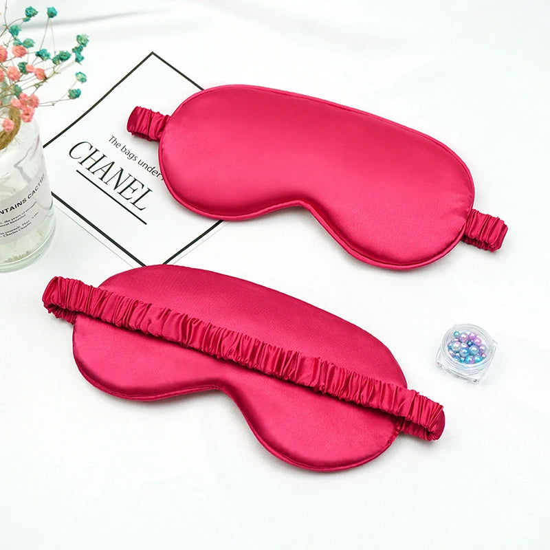 Double sided silk blackout sleep mask and travel relaxation, healthy sleep shield soft eye protection