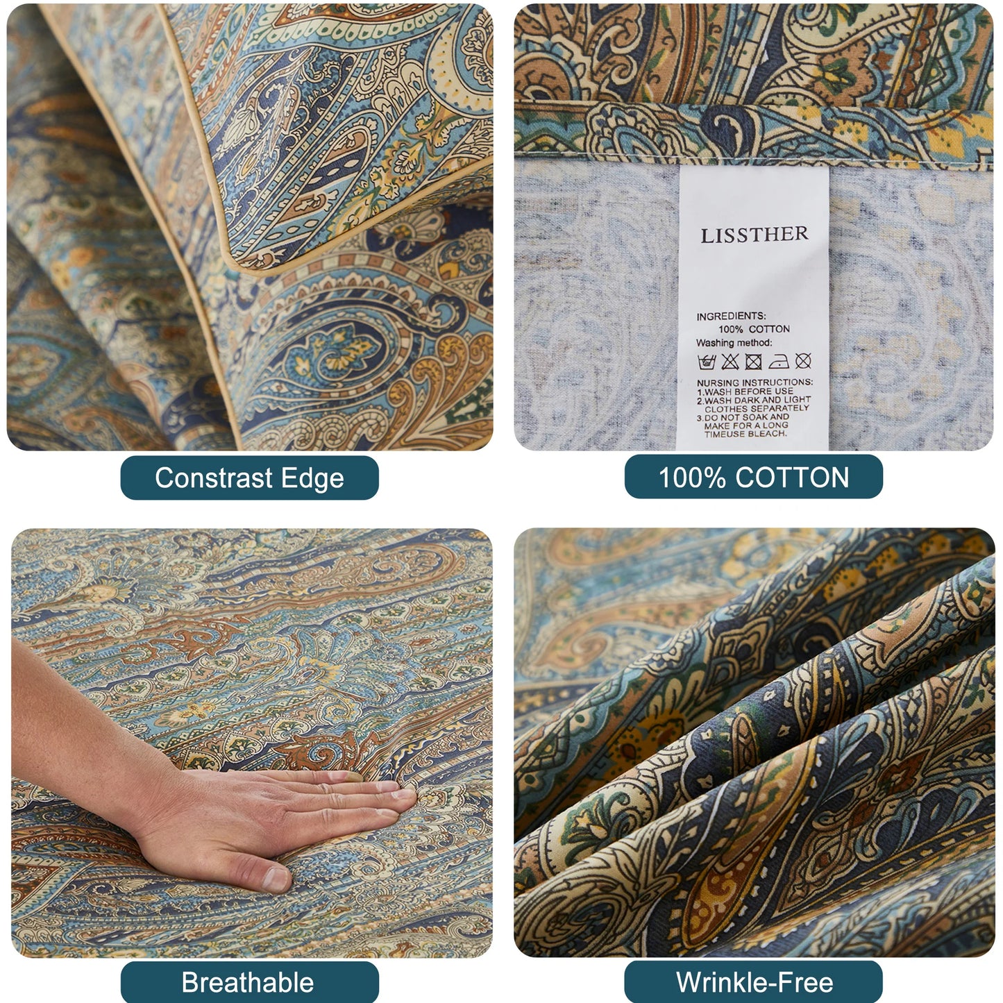 3pcs 600CT 100% Egyptian Cotton Comfort Set