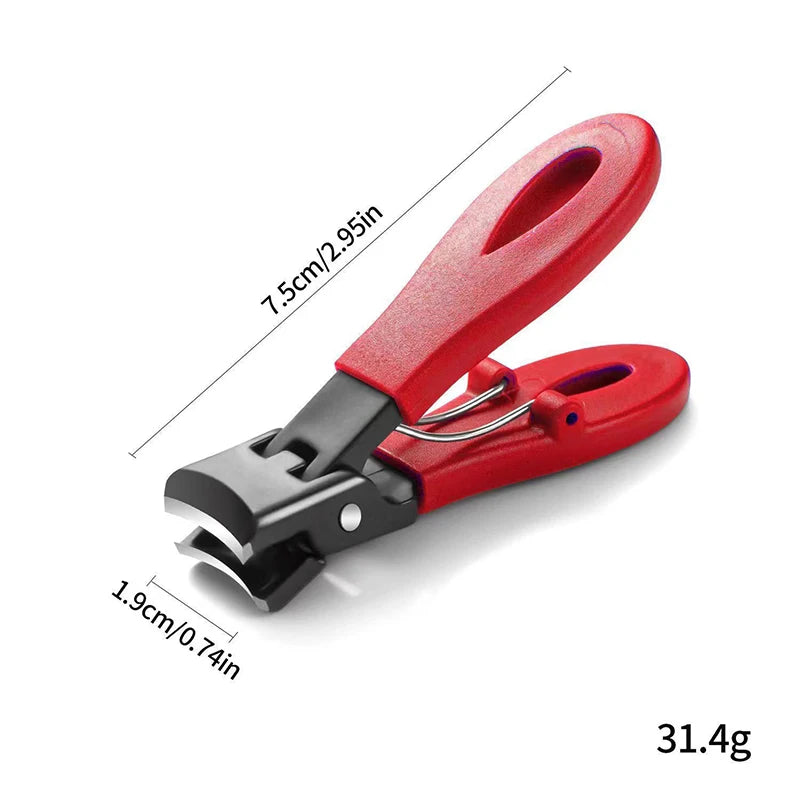 1pc Nail Clippers with Wide Jaw Opening Anti Splash Toes Fingernail Trimmers