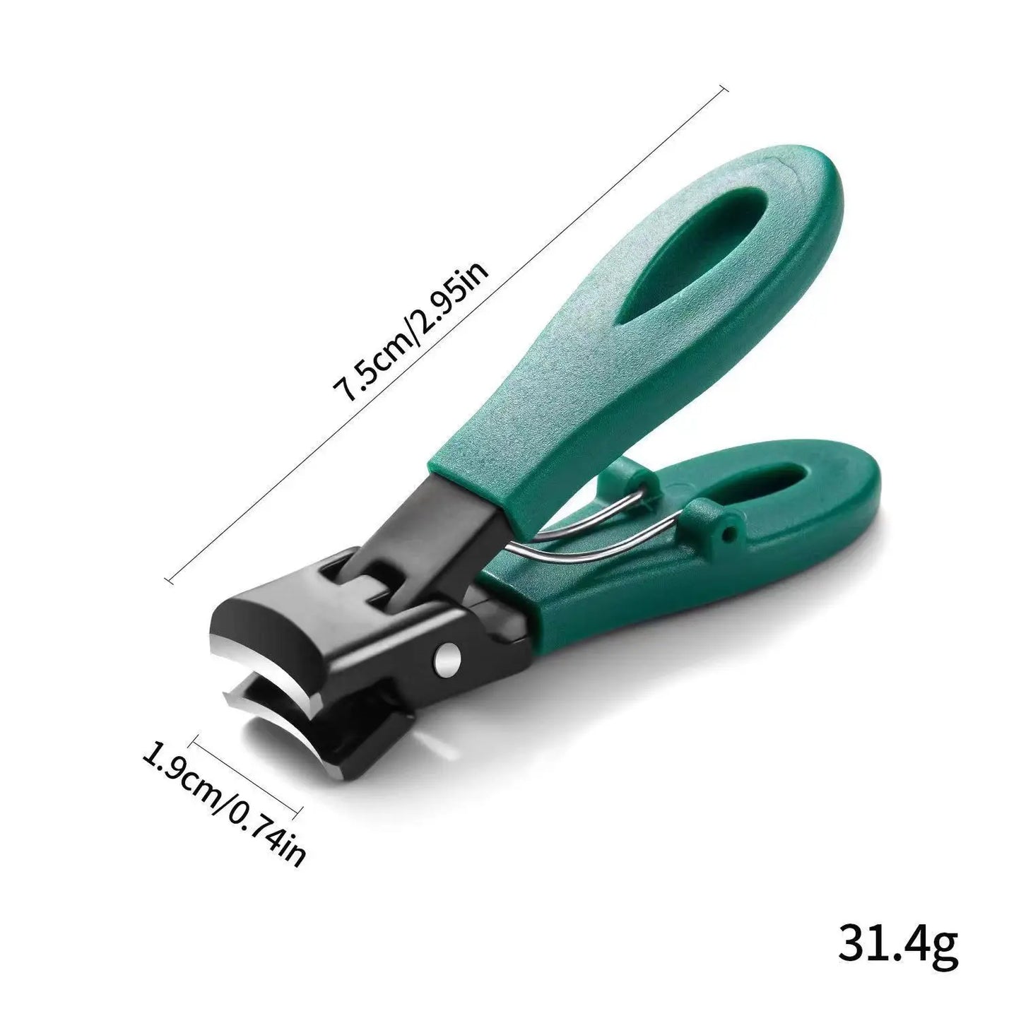1pc Nail Clippers with Wide Jaw Opening Anti Splash Toes Fingernail Trimmers