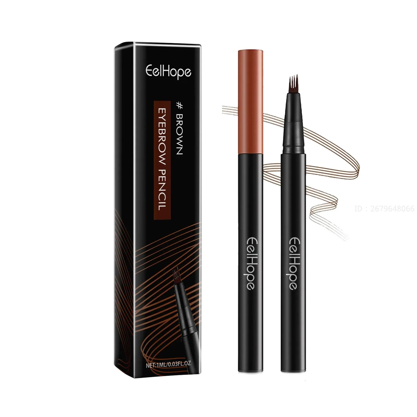 4 Waterproof Eyebrow Pencil Long Lasting Natural Black Dark Brown Women Liquid Eye Brows Pen Makeup