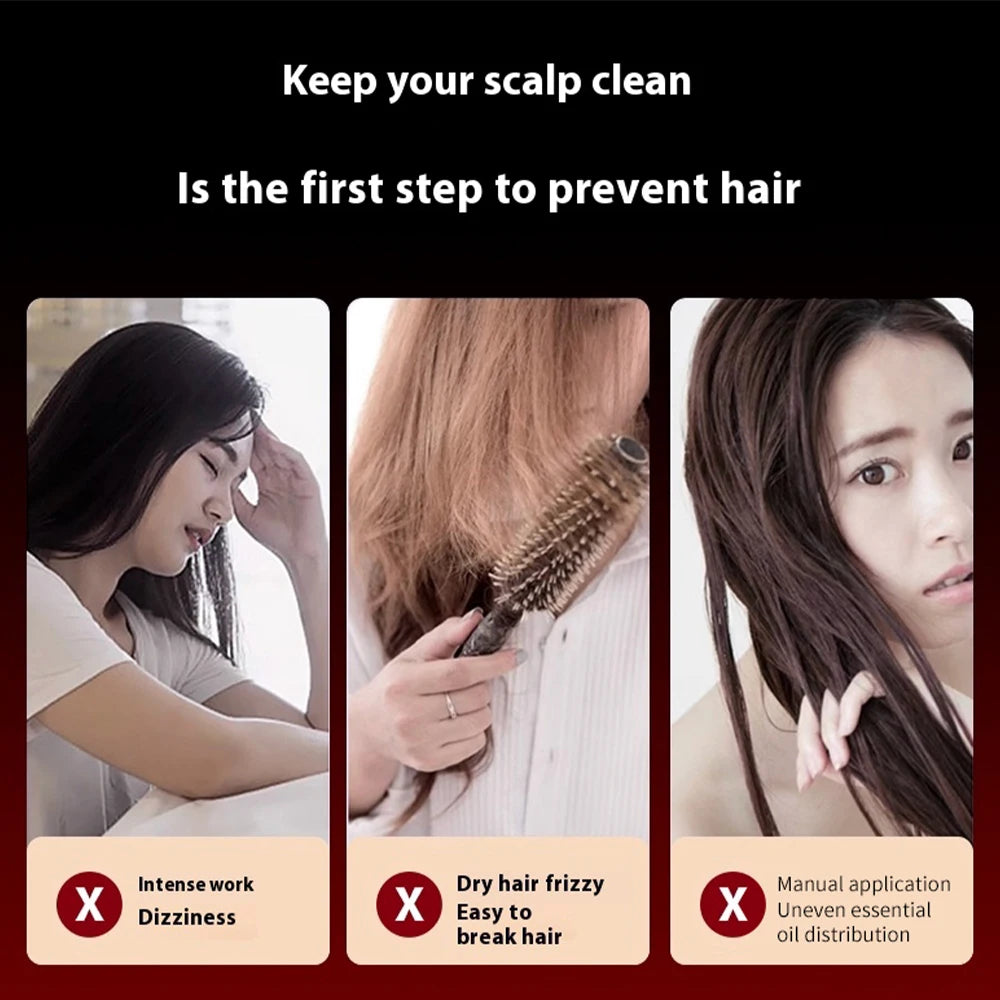 Massage Comb, Red Light Therapy, and Hair Growth Scalp Brush Anti Hair Loss Liquid Oil Applicator Hair Care