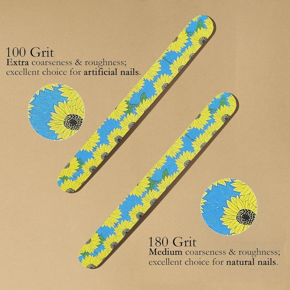 Double-sided files for shaping and smoothing toenails and nails - pack of 12