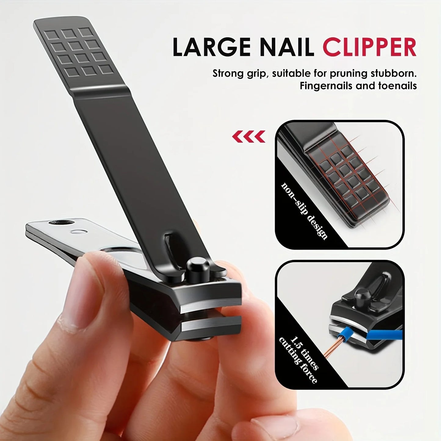 30-Piece Manicure, Pedicure Professional Nail Clipper Set Stainless Steel Black