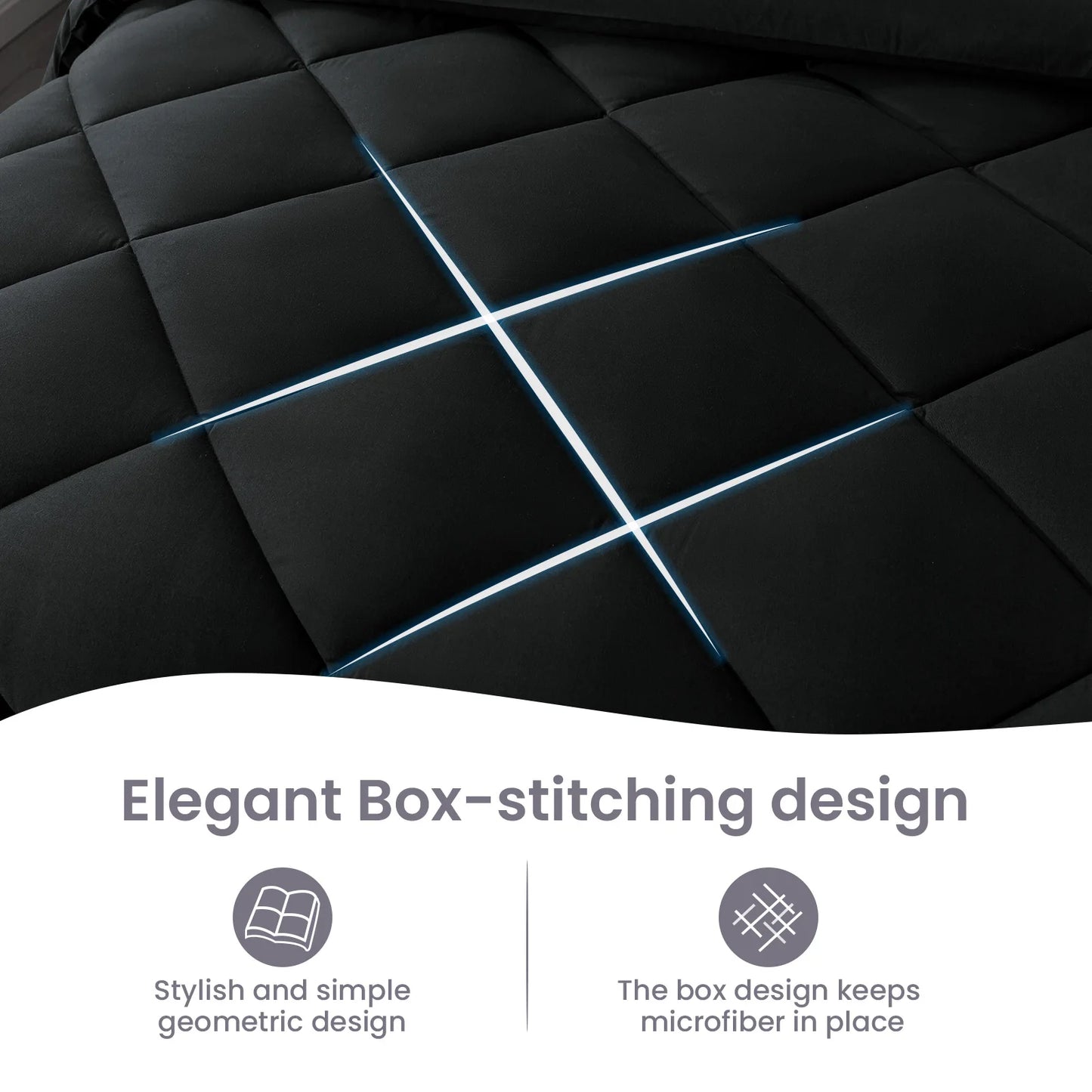 5-7 Pieces Bed in a Bag Set with Soft Quilted Lightweight Comforter and Sheets