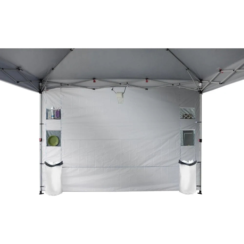 10x10 Pop Up Canopy  with Pockets Sidewall, Easy Up Sun Shelter with One Person Set Up Center Lock