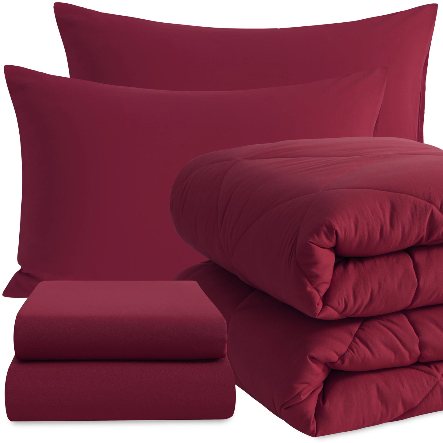 5 Piece Bed in a Bag, Includes Comforter, Fitted Sheet, Top Sheet and Pillowcases