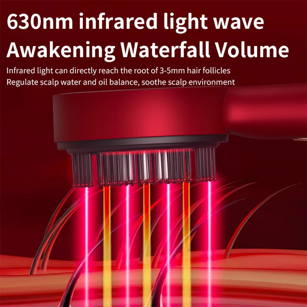 Massage Comb, Red Light Therapy, and Hair Growth Scalp Brush Anti Hair Loss Liquid Oil Applicator Hair Care