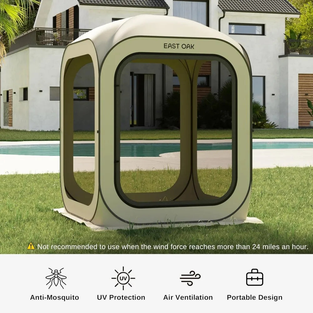 Pop-Up, Portable Canopy Instant Screen Tent 4 x 4 FT with Carry Bag for Patio, Backyard & Outdoor