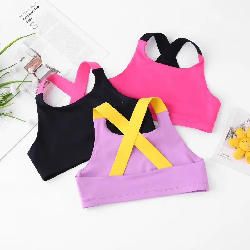 3pcs Teenage Training Bra, Girls Solid bar Underwear