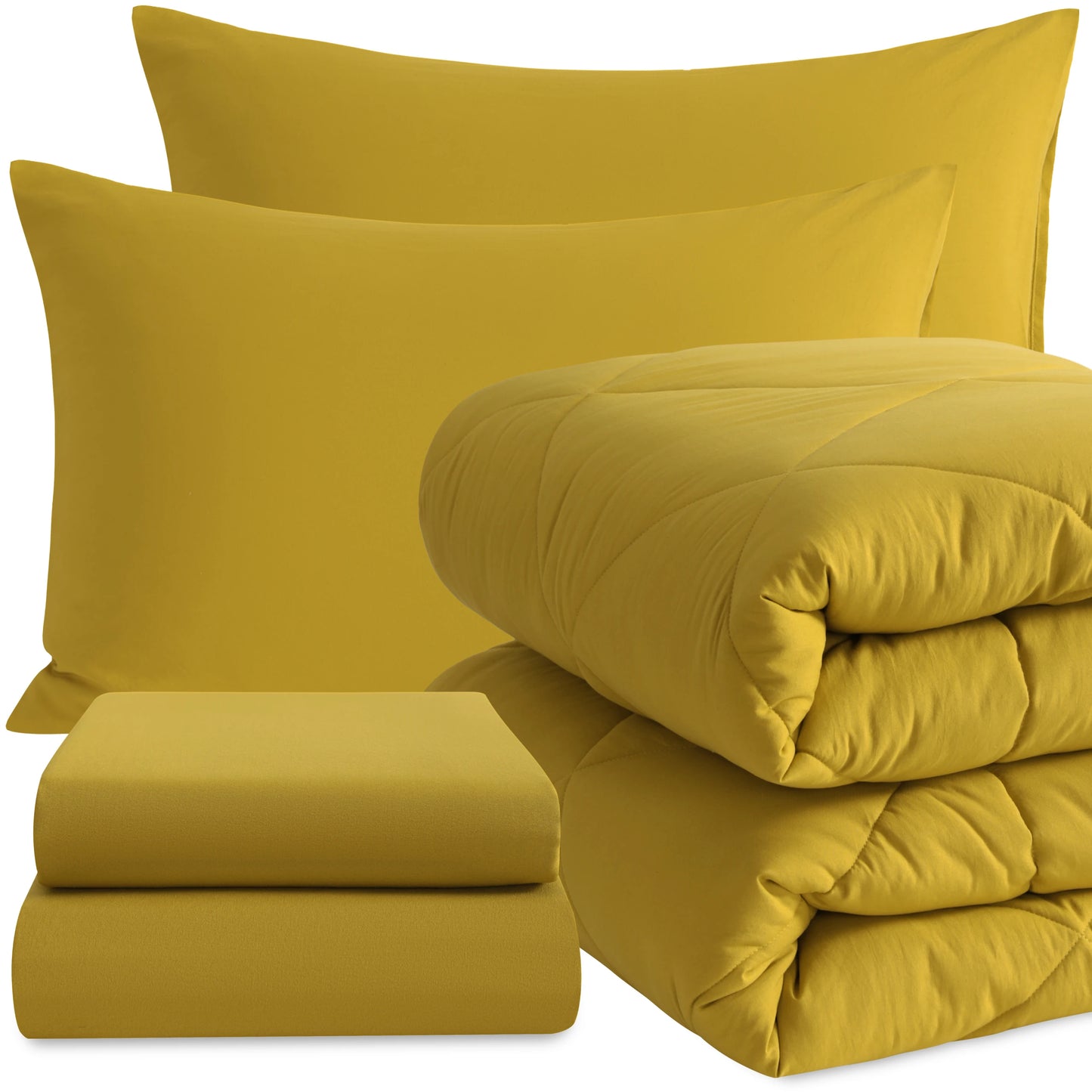 5 Piece Bed in a Bag, Includes Comforter, Fitted Sheet, Top Sheet and Pillowcases